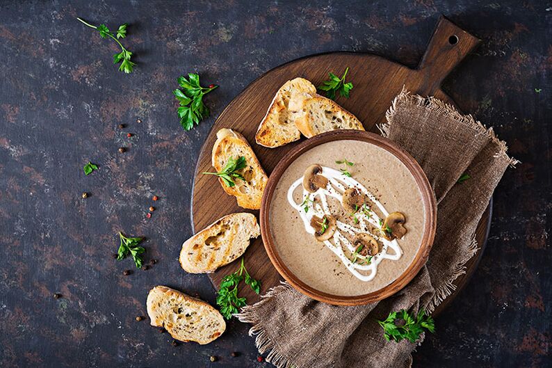 Грыбны суп-пюрэ – духмяная страва для здаровага рацыёну
